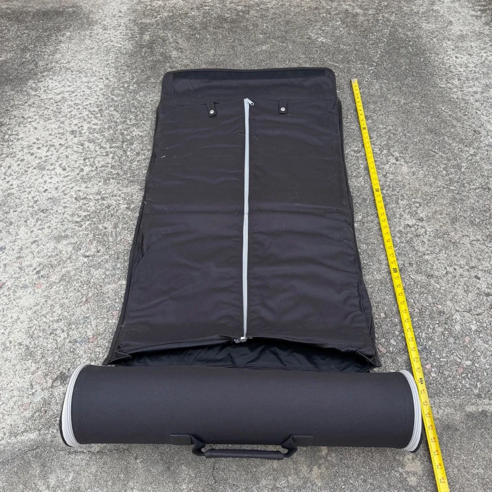 Home Accents Travel Gear Roll Up Garment Bag‎ Black Canvas Hanging Suit Carrier